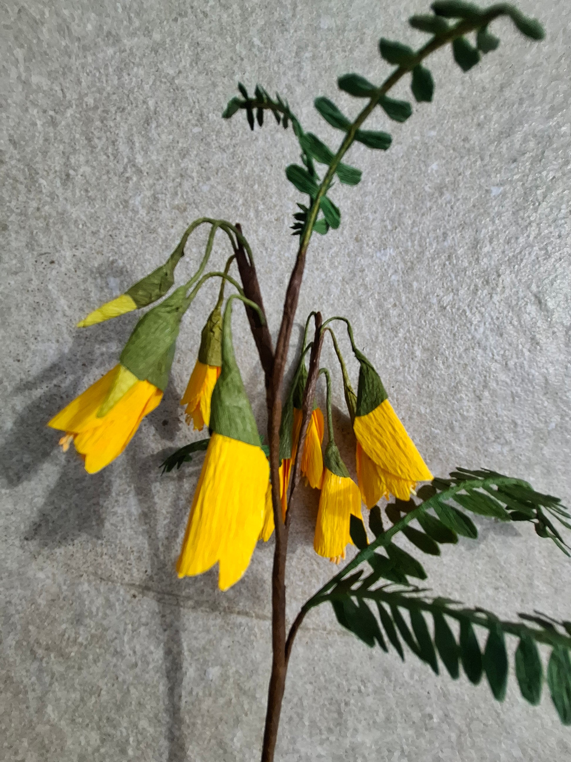 paper kowhai flowers